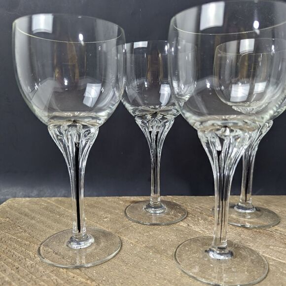 Belfor Exquisite Black stem small wine glass white wine set of 5 - Picture 6 of 7